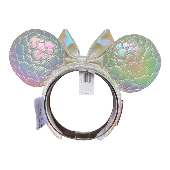 Disney Parks Mickey Mouse Icon Quilted Iridescent Loungefly Ear Headband NWT 1 - Picture 3 of 5